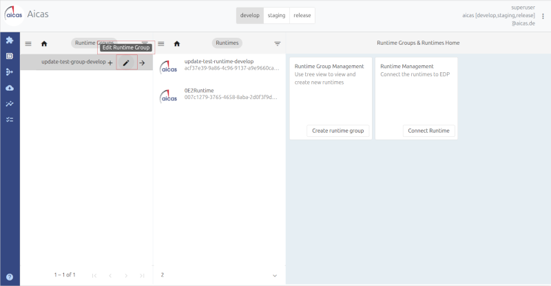 add runtime to a group: edit